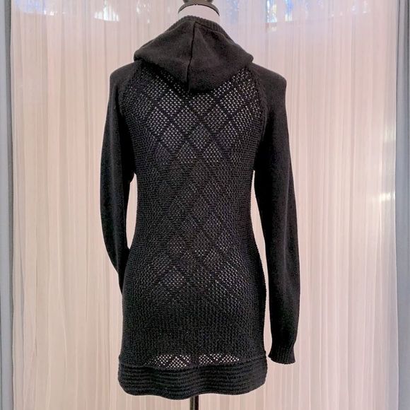 PRANA sugar beach sweater hooded long sleeve kangaroo pocket split Vneck size S - Picture 2 of 6